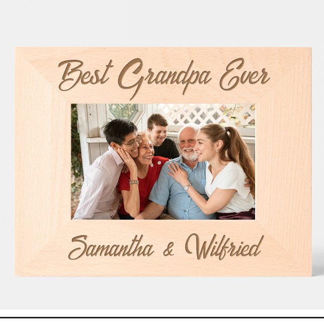 Simple Best grandpa ever Name Custom Wood Frames (Creator Uploaded)