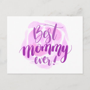 Simple Best Mum Ever Mother's Day   Postcard