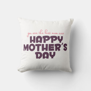 Simple Best Mum Ever Mother's Day   Throw Pillow