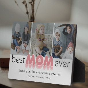 Simple Best Mum Ever Photo Plaque