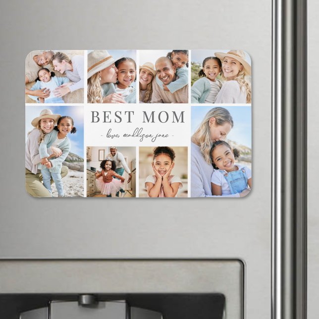 Simple Best Mum Photo Collage Magnet (Simple Best Mom Photo Collage Magnet)