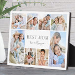 Simple Best Mum Photo Collage Plaque<br><div class="desc">Personalised "Best Mum" Photo Plaque with Easel Stand. This simple and elegant photo plaque with an easel stand is a beautiful way to showcase cherished memories. The design features space for eight photos, arranged in a border around the edges, while keeping the focus on the meaningful text in the centre....</div>