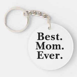 Simple Best "Your Text" Ever Black typography Key Ring