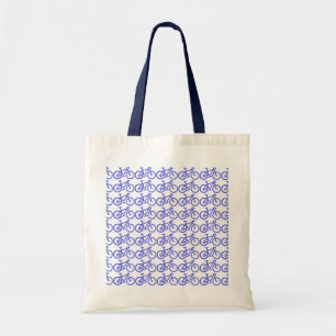 simple bike pattern tote bag