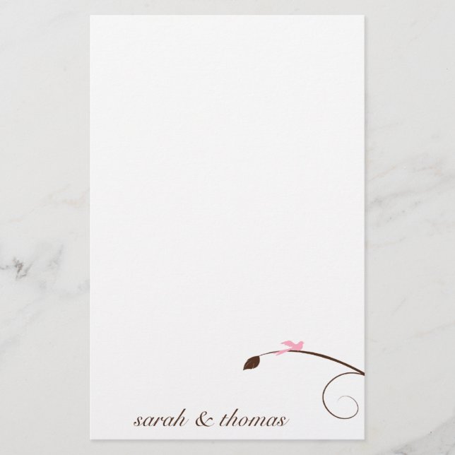 Simple Bird Stationery (Front)