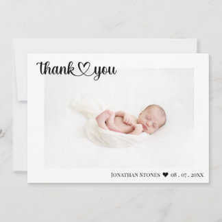 Simple Birth Announcement Thank You Script Heart