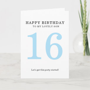 simple birthday 16th Card. Card