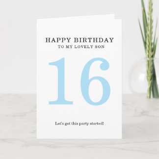 simple birthday 16th Card. Card