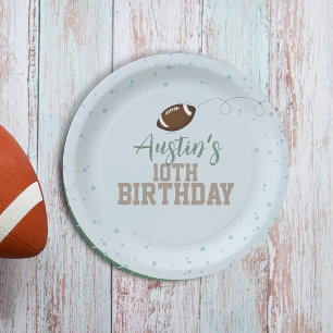 Simple Birthday Cute Sports Football Party Fun Paper Plate