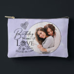 Simple Birthday Gifts For  Sister-In-Law Accessory Pouch<br><div class="desc">This design features a minimal and refined style that highlights thoughtful wording, clean typography, and graceful modern calligraphy. The flowing script adds a warm, affectionate feel, while the simple supporting typography keeps the message clear and balanced. The words are arranged with care and generous spacing, allowing the sentiment to feel...</div>