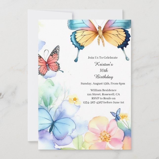 Simple Birthday Invitation (Front)