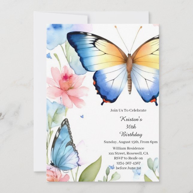 Simple Birthday Invitation (Front)