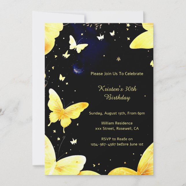 Simple Birthday Invitation (Front)