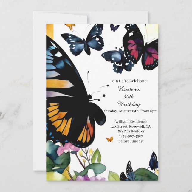 Simple Birthday Invitation (Front)