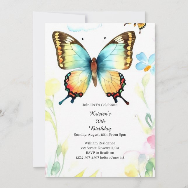 Simple Birthday Invitation (Front)