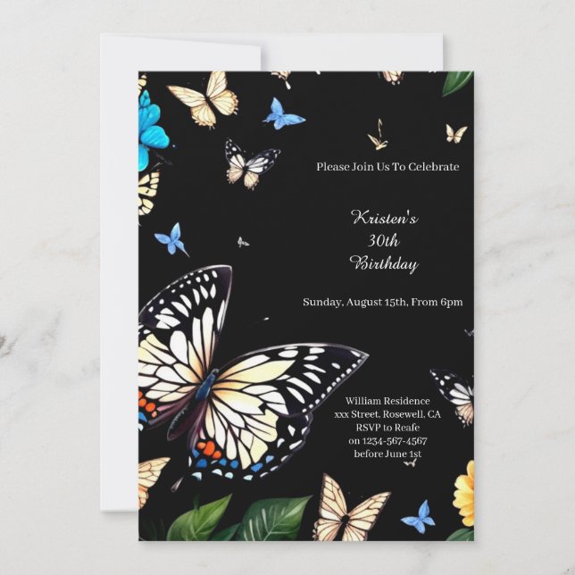 Simple Birthday Invitation (Front)