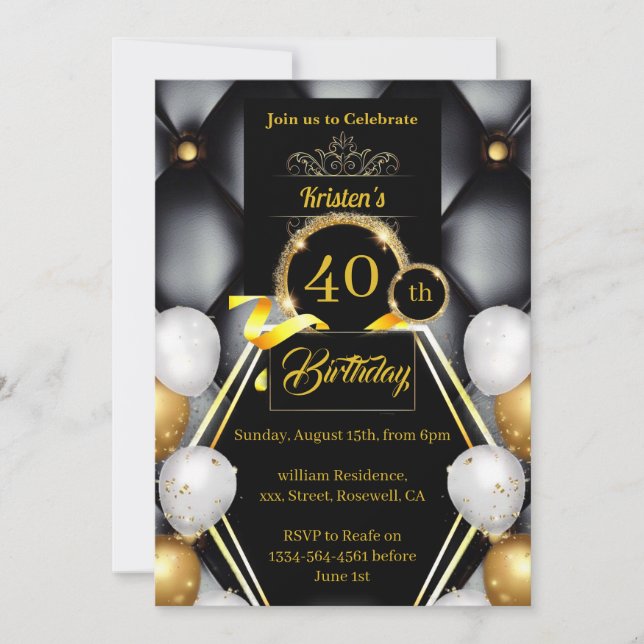 Simple Birthday Invitation (Front)