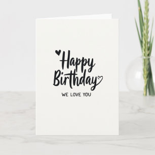 Simple Birthday Love You Card
