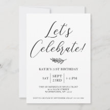 Simple Birthday Party Invitation