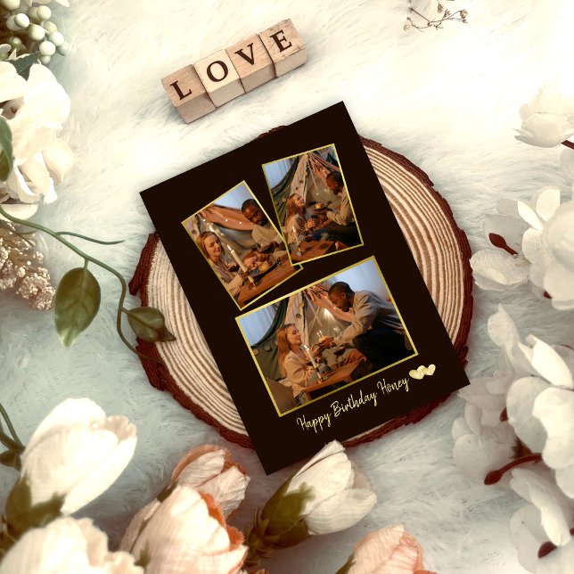 Simple Birthday Photo Collage Birthday Card (Creator Uploaded)