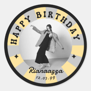 Simple Birthday Sticker let’s party