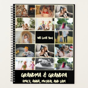 Simple Black 14 Family Photo Collage  Planner