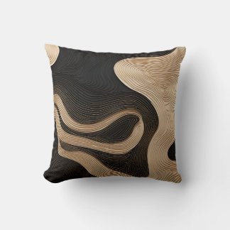 Simple Black and Beige Japandi Cushion