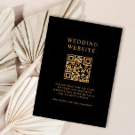 Simple Black and Gold Wedding QR Code Enclosure Card<br><div class="desc">These simple,  modern enclosure cards feature a QR code template,  making it easy to direct your guests to your wedding website or registry. A colour  scheme of black and gold is classy,  elegant,  and stylish!</div>
