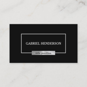 Simple Black And Silver Combination Business Card