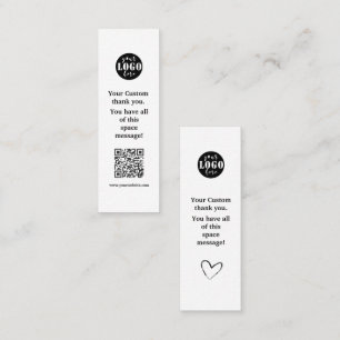 Simple Black And White Bookmark Card