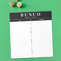 Simple Black and White Bunco Table Tally