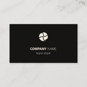 Simple Black And White Business Card