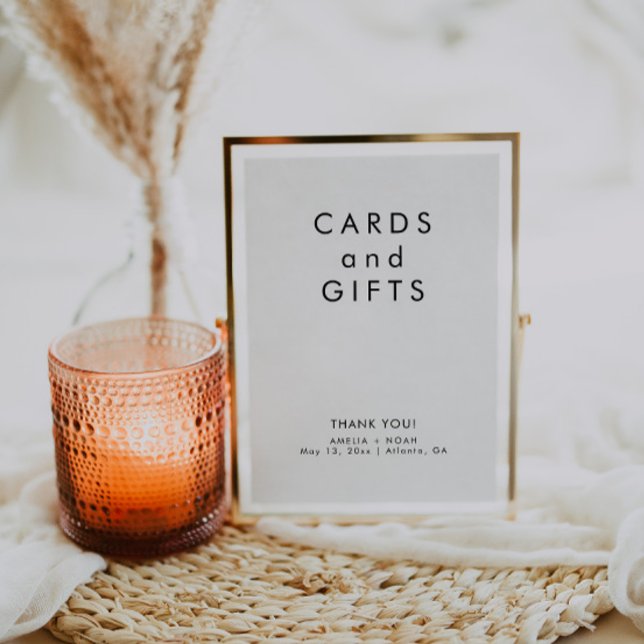 Simple Black And White Cards Gifts Wedding Sign (Creator Uploaded)