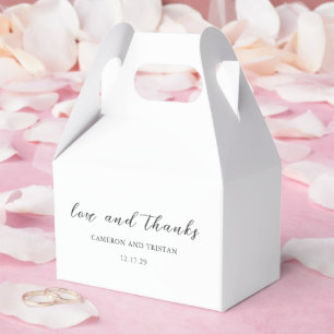 Simple Black and White Clean Wedding Favour Box