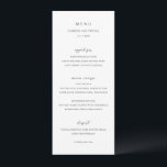 Simple Black and White Clean Wedding Menu<br><div class="desc">Modern wedding menu featuring a simple design with classic serif and elegant script fonts.</div>