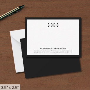 Simple Black and White Company Branded Card