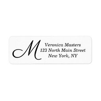 Simple Black and White Cursive Monogram
