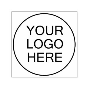 Simple Black and White Custom Logo Image Business Self-inking Stamp