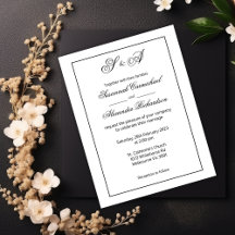 Simple Black and White Elegance Modern Wedding