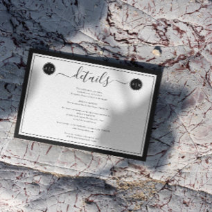 Simple Black and White Elegant Details Enclosure Card