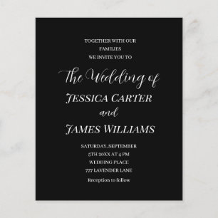 Simple Black and White Elegant Minimalist Wedding