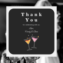 Simple Black and White Elegant Thank You