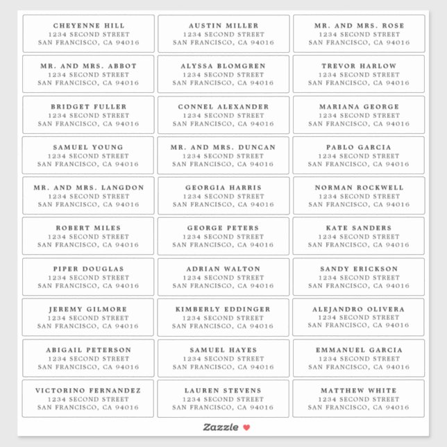 Simple Black and White Elegant Wedding (Sheet)