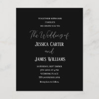 Simple Black and White Elegant Wedding