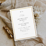 Simple Black and White Elegant Wedding Invitation<br><div class="desc">A Simple Black and White Elegant Wedding Invitation with classic typography and gold foil frame. Perfect for a classic wedding,  where traditional elements are paired with modern details to create the perfect combination of timeless elegance. Click the edit button to customise this design.</div>