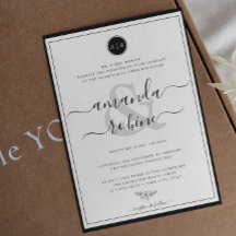 Simple Black and White Elegant Wedding