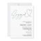 Simple Black and White Engagement Party Invitation