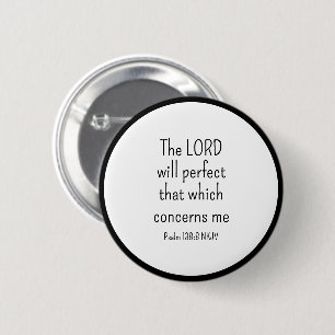 Simple Black and White Faith in God Bible Verse 6 Cm Round Badge