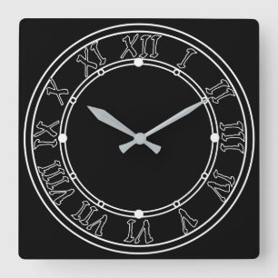 Simple, Black and white , Fashionable Wall Clock