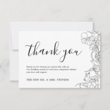 Simple Black and White Floral Wedding